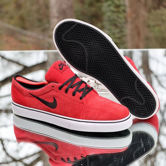 Nike SB Satire Skateboarding Red Suede - Picture 5 of 13